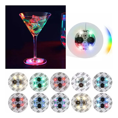15 Pegatinas Para Botellas Posavasos Luces Taza Tapete Led | Meses sin interés