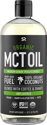 Aceite Mct Puro 100% Cocos Organicos Sports Research 946 Ml