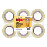 Cinta Adhesiva Empaque Súper Clear Mr Tape 48mmx150m 6 Pzs