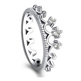 Anillo Corona Reina Princesa Plata Diamante .925