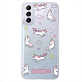 Funda Para Samsung Galaxy Unicornio Personalizada Tu Nombre