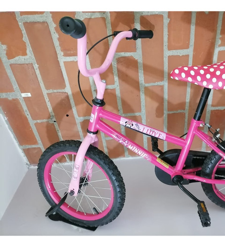 Bicicleta Infantil Minnie Mouse Disney Niña Color Rosa 