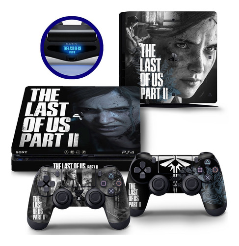 Skin Adesivo The Last Of Us Part 2 Ps4 Slim + 2 Controles