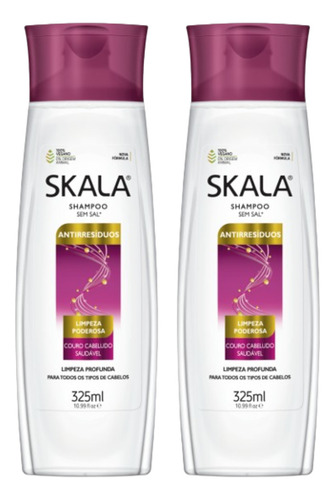  Shampoo Skala Sos Antirresíduos 325ml - 2 Unidades