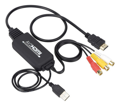 Convertidor De Rca A Hdmi Para Pc,xbox,tv,dvd Hembra A Macho