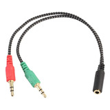 Cable Adaptador De Sonido Tristereo 1 Hembra A Dos Machos