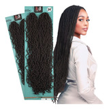 Cabelo Aplique Bobbi Boss Faux Pixi Locs Crochet 60 Cm