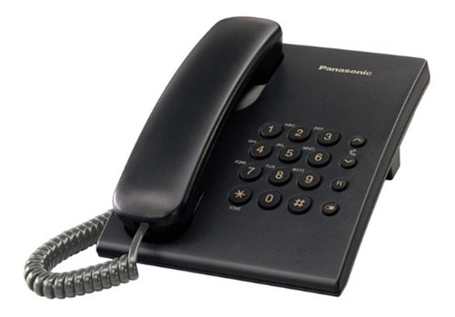 Telefono Panasonic Kx-ts500 Alambrico Basico Negro 4 Piezas