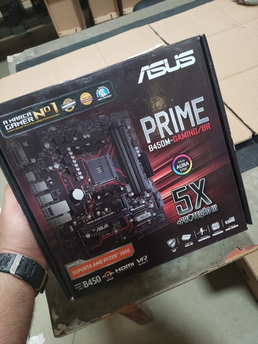  Placa Mãe Am4 Asus Prime B450m-gaming/br Ddr4 