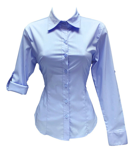 Blusa/camisa Básica De Popelina En Varios Colores Para Dama