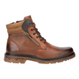 Bota Heavy Agujeta Goodyear 2851 Tabaco Con Navy Para Hombre