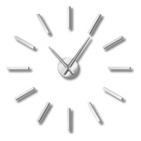Exclusivo Reloj De Pared 3d (relieve) Funcional Plateado 
