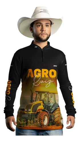 Camisa Camiseta Agro Brk Agro Raiz Trator Com Uv50 +