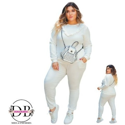 Conjunto De Frio Calça Blusa Manga Inverno Oferta 36 Ao 52 