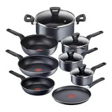 Batería Cocina Tfal Ollas Sartenes Antiadherente 11pz Msi