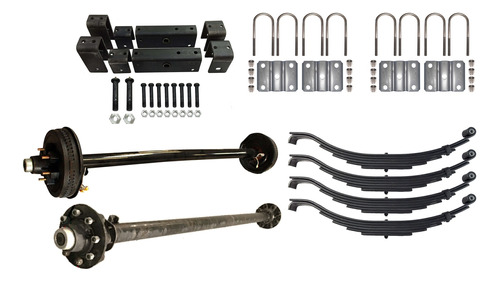 Par De Ejes De Remolque A Medida 14000 Lb Muelles Un Freno