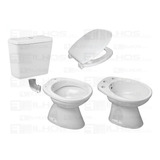 Combo Baño Inodoro Corto Mochila Tapa Bidet Capea Italiana E