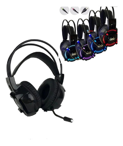 Fone Headset Gamer Pro 7.1 Canais Rubber Usb Led