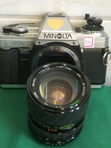 N°94 Antiga Câmera Fotográfica Minolta X-370 - Não Funciona