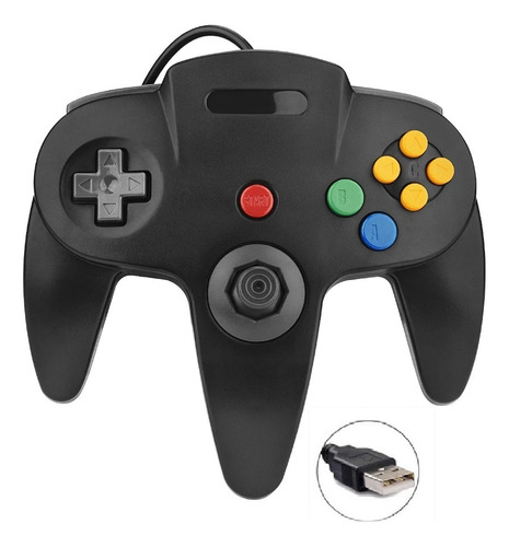 Controle Compatível Pc Computador Estilo Nintendo 64 N64 Usb