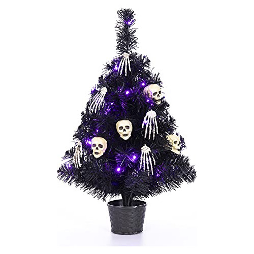 Árbol Negro De Halloween Artificial Miniatura De 21.6 ...