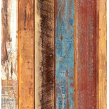 Papel De Parede Madeira Demolição Colorida 3mx57cm Mad49p