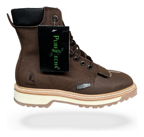 Botas Borceg0 Estilo Barbas Piel Genuina Purepecha Uso Rudo
