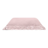 Fronha Avulsa Cristal Com Renda 300 Fios 50 X 70 Buettner Cor Paola Rosa