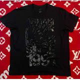 Remera Armani Exchange Negra Con Letras