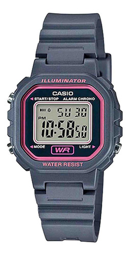 Relógio Casio Illuminator Feminino Cinza Mini La-20wh-8adf