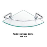 Porta Shampoo Aço Inox 304 De Canto Com Grade Box Reflexos