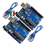 Kit 2x Pcs Italy Para Arduino Uno R3 Mega328p Atmega16u2 Usb