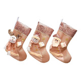 Calcetines Navideños For Decorar El Árbol De Navidad, 3pcs 1