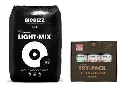 Sustrato Profesional Biobizz Light Mix + Try Pack Stimulant