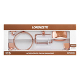 Kit Para Banheiro Rose Gold 5 Peças Attic Quadra Lorenzetti