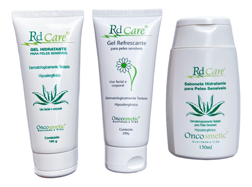 Kit Hidratante+refrescante+sabonete Radioterapia Oncosmetic