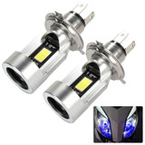 1 Par De Faros Delanteros Led Angel Eye H4 Para Motocicleta