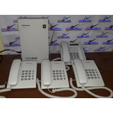 3 Pzs. Teléfono Fijo Panasonic Kx-ts500 En Blanco Y Negro