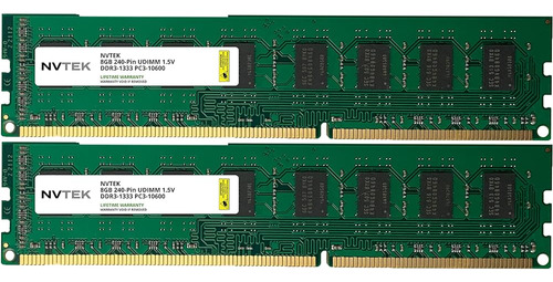 Nvtek 16gb (2x8gb) Ddr3-1600 Pc3-12800 No Ecc Udimm Actualiz