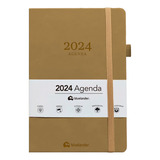 Agenda 2024 Profesional Escolar Organizador Planeador Portada Café