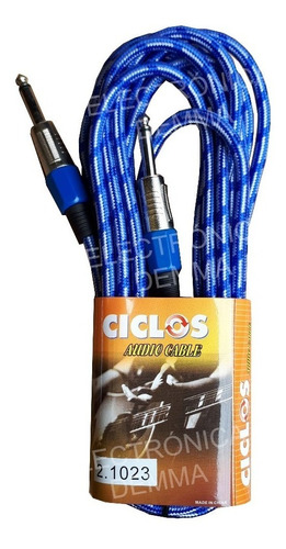 Cable  Plug 6,5 A Plug 6,5 Para Bafle O Guitarra