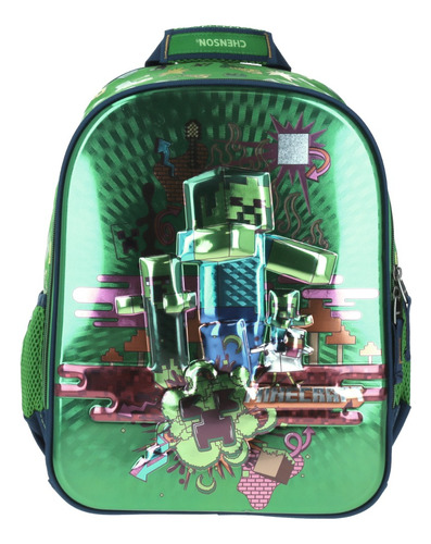 Mochila Kinder Chenson Minecraft Zombie 8d Maxus 2023