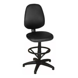 Silla Alta Cajera Neumática Giratoria - Ergonómica Reclinable Y Regulable Con Aro Metalico - Mostrador Recepción 