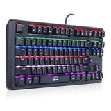 Teclado Gamer Mecânico Usb Pc Computador Rgb Led Switch Azul