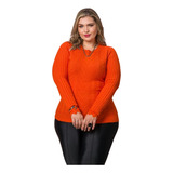 Blusa De Frio Plus Size Tricot Premium Modal Delícia De Peça