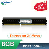 Memoria Ram 240pin Gamer Color Negro  8gb 1x8gb Skihotar Ddr3-1600-8-pc