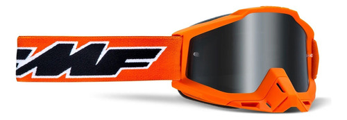 Óculo Para Motociclistas Fmf Powerbomb Powerbomb Fmf-02 Com Lente Espelhado E Armação Rocket Orange - Tamanho Único