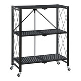 Rack Plegable Metálico De 3 Repisas Anaquel Estante Librero