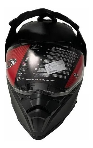 Casco Enduro Cross Avx Fs 606 Negro Mate D/visor Flat Rpm925