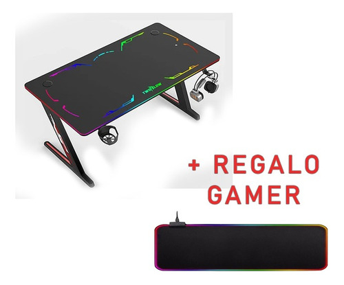 Escritorio Gamer Base Metal Rgb 113 X 60 X 74 Cm Gl Store